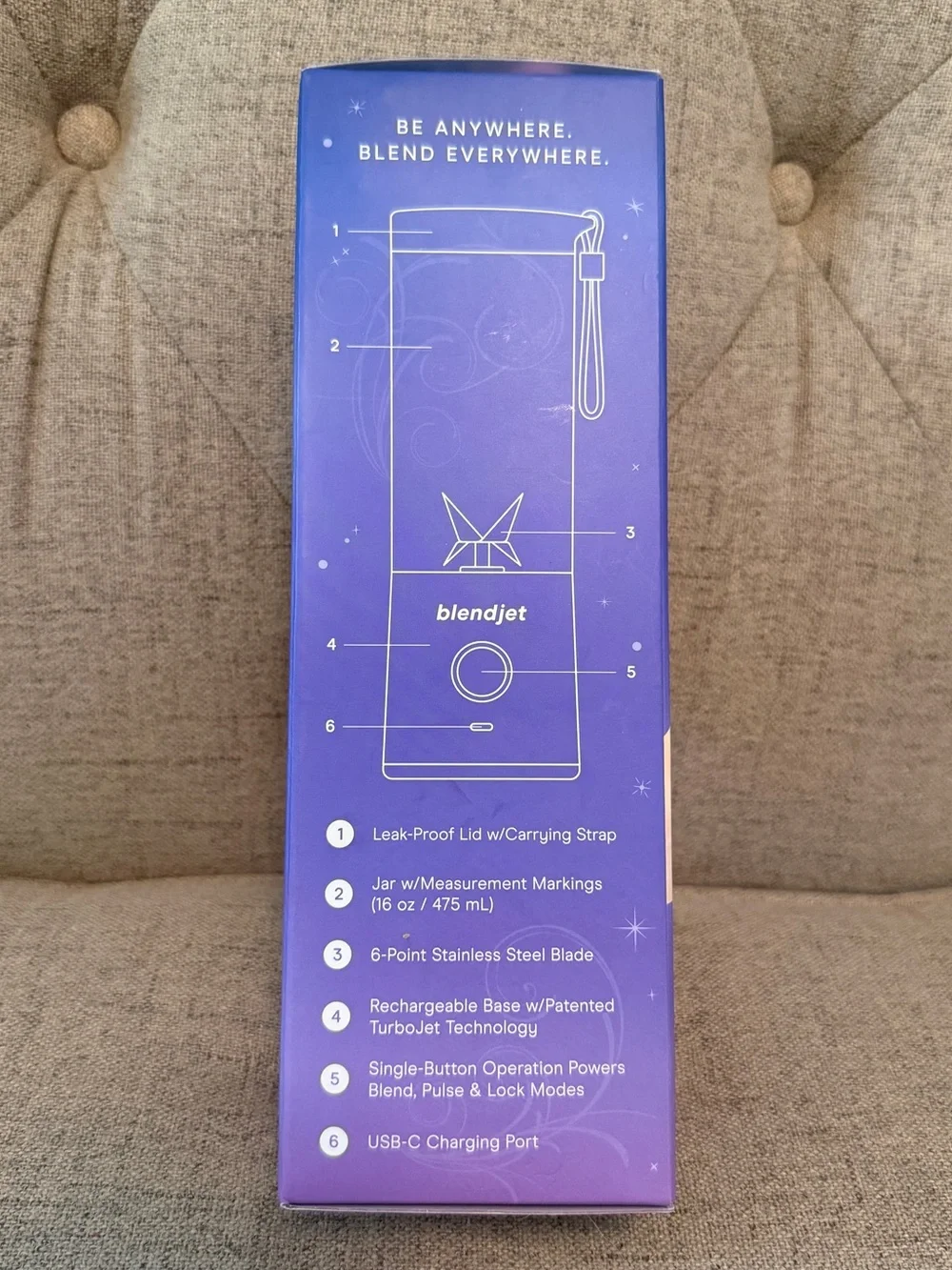 Disney Princess Cinderella BlendJet 2 Portable Blender New in Box